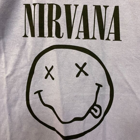 Nirvana Smiley Face Sleeveless Grunge Croptop Medium - Picture 2 of 4